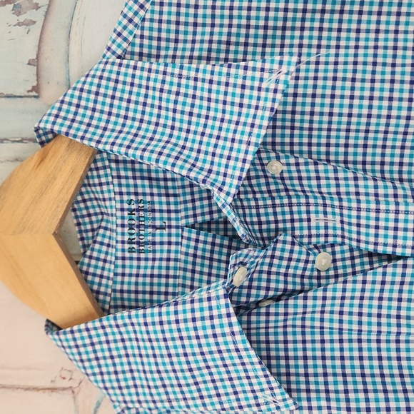 Brooks Brothers Blue Plaid Button down shirt - Picture 2 of 6